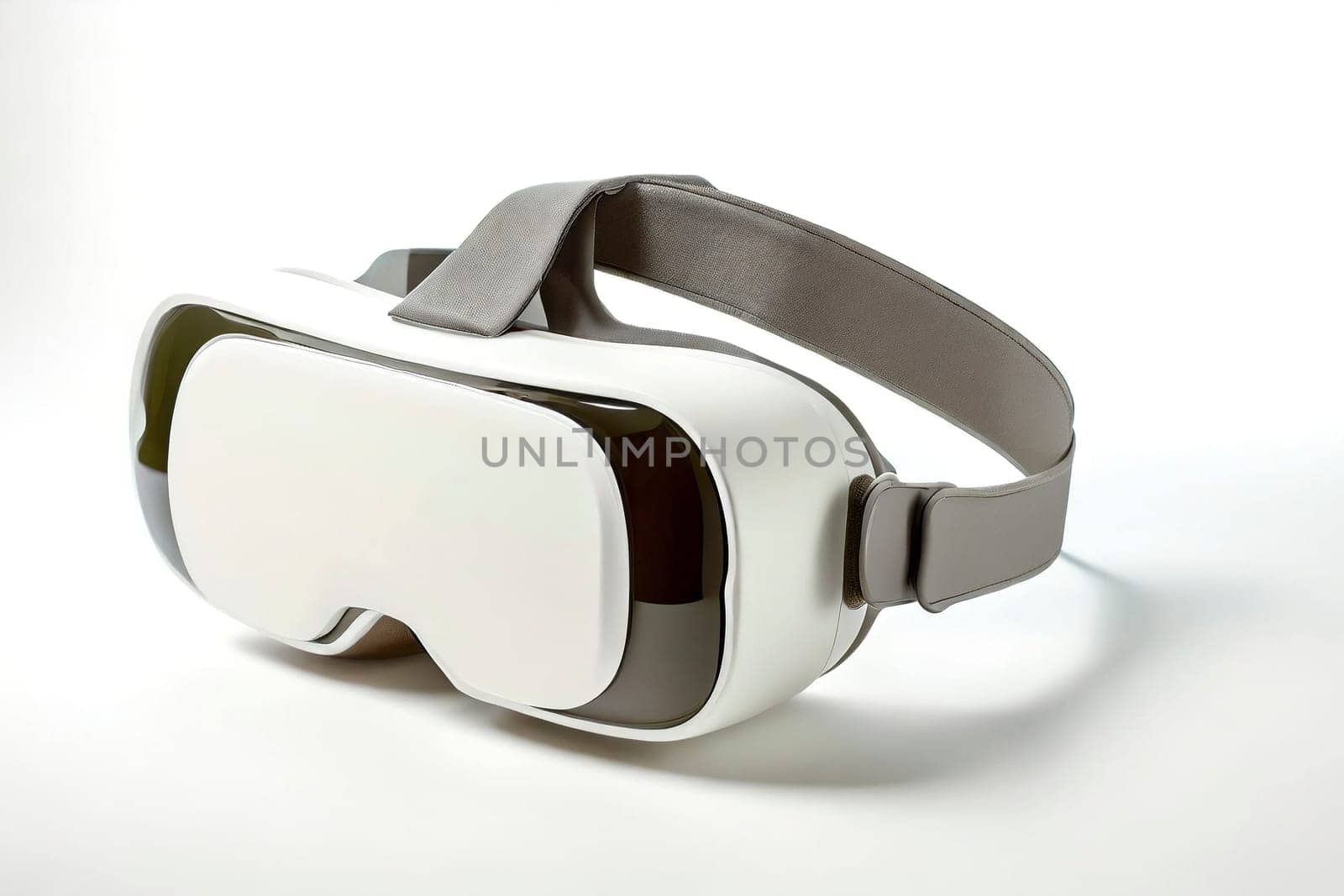 Virtual reality headset isolated on white background. AI generated