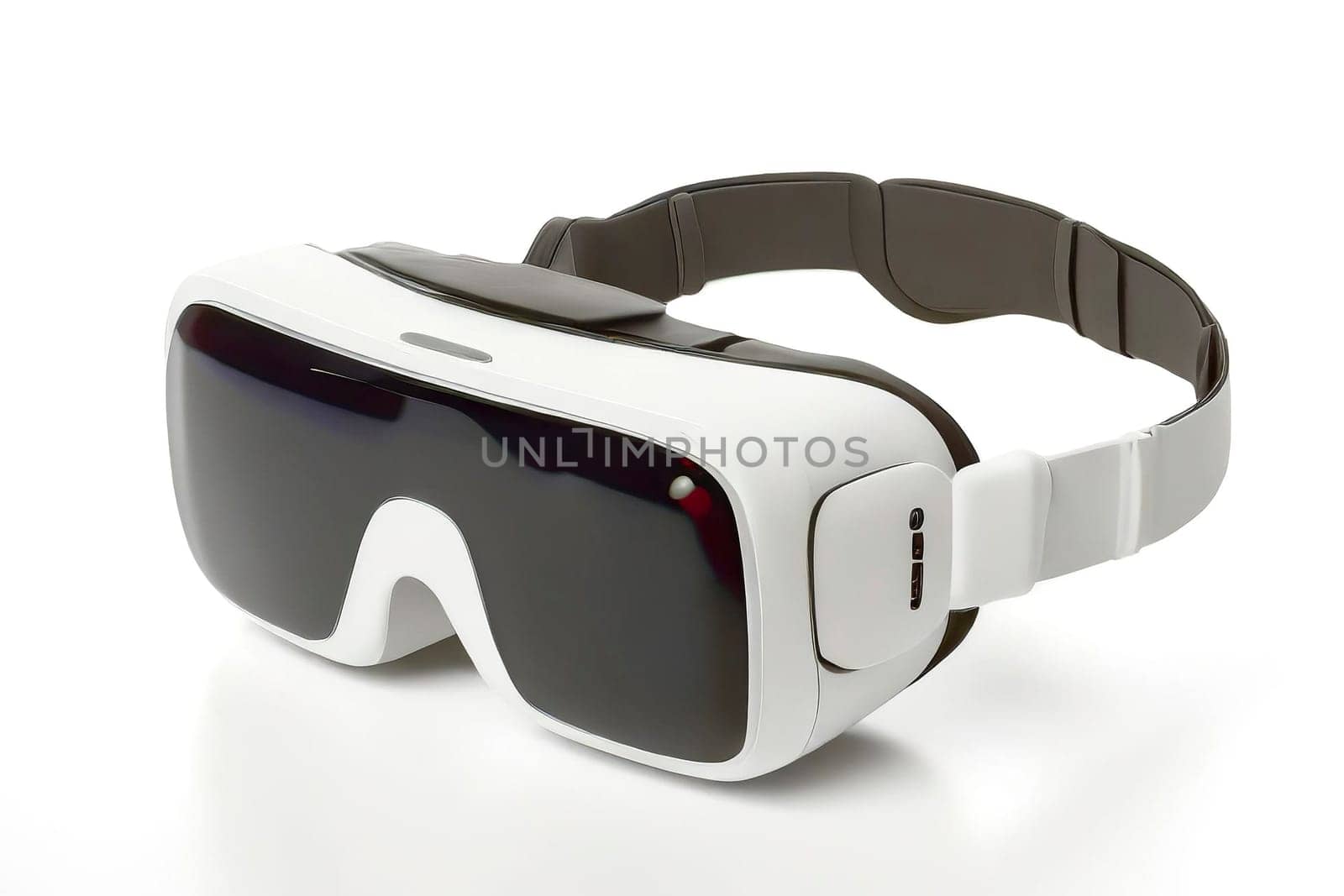 Virtual reality headset isolated on white background. AI generated