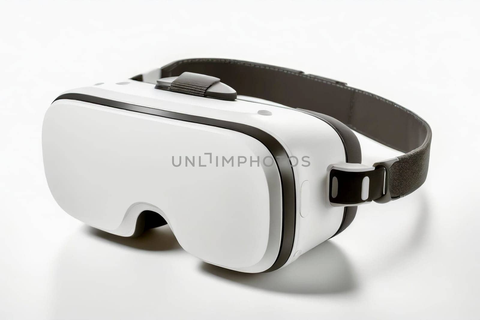 Virtual reality headset isolated on white background. AI generated