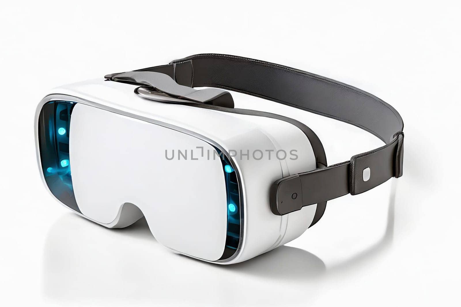 Virtual reality headset isolated on white background. AI generated