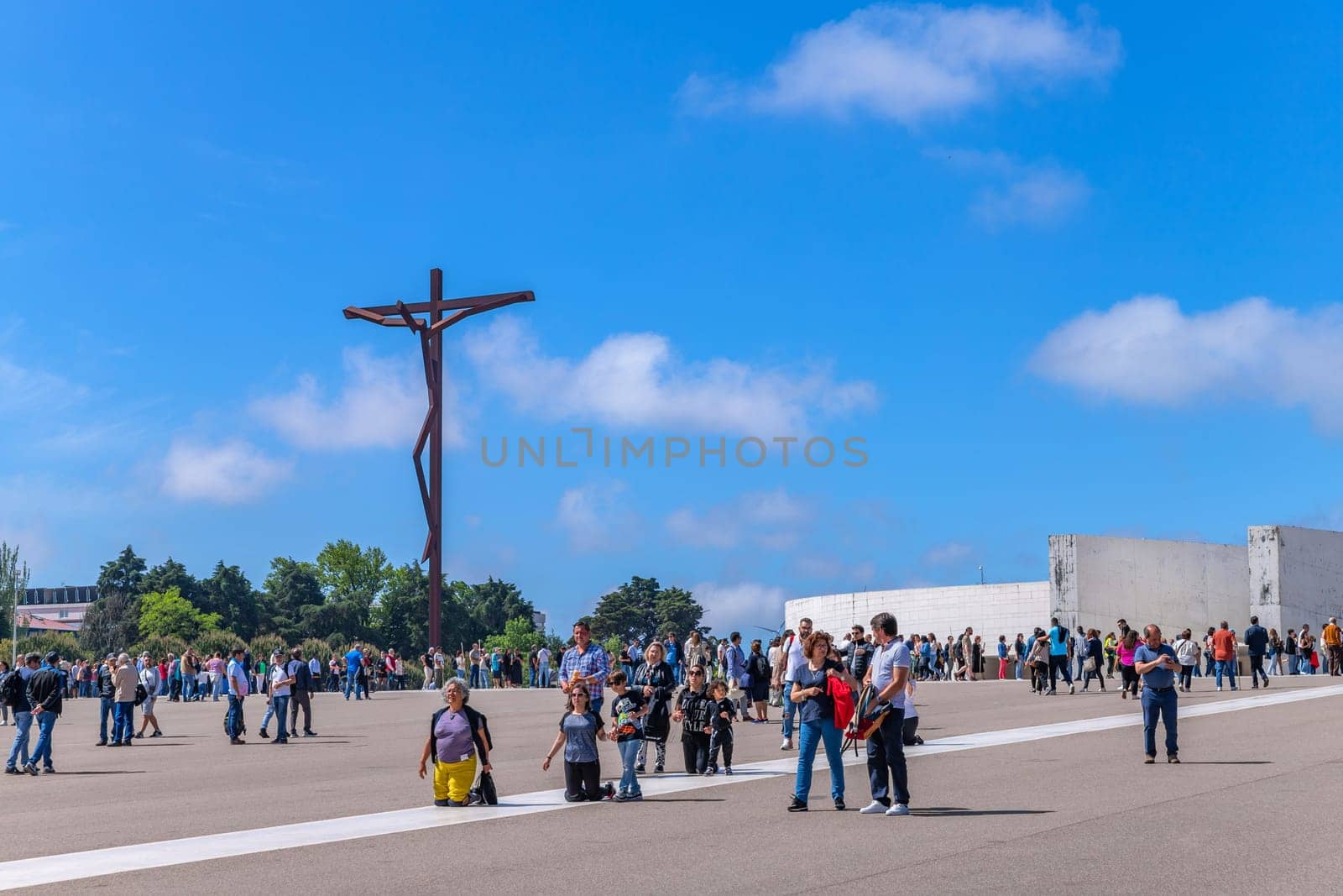 Fatima, Portugal - April 30, 2023: Church ceremonies related to the apparitions of Our Lady of Fatima, Portugal