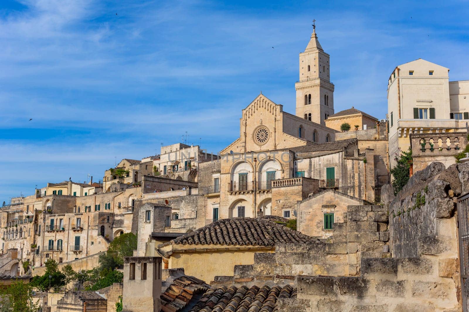 Old town of Matera (Sassi di Matera), Basilicata, southern Italy. Prehistoric cave dwellings