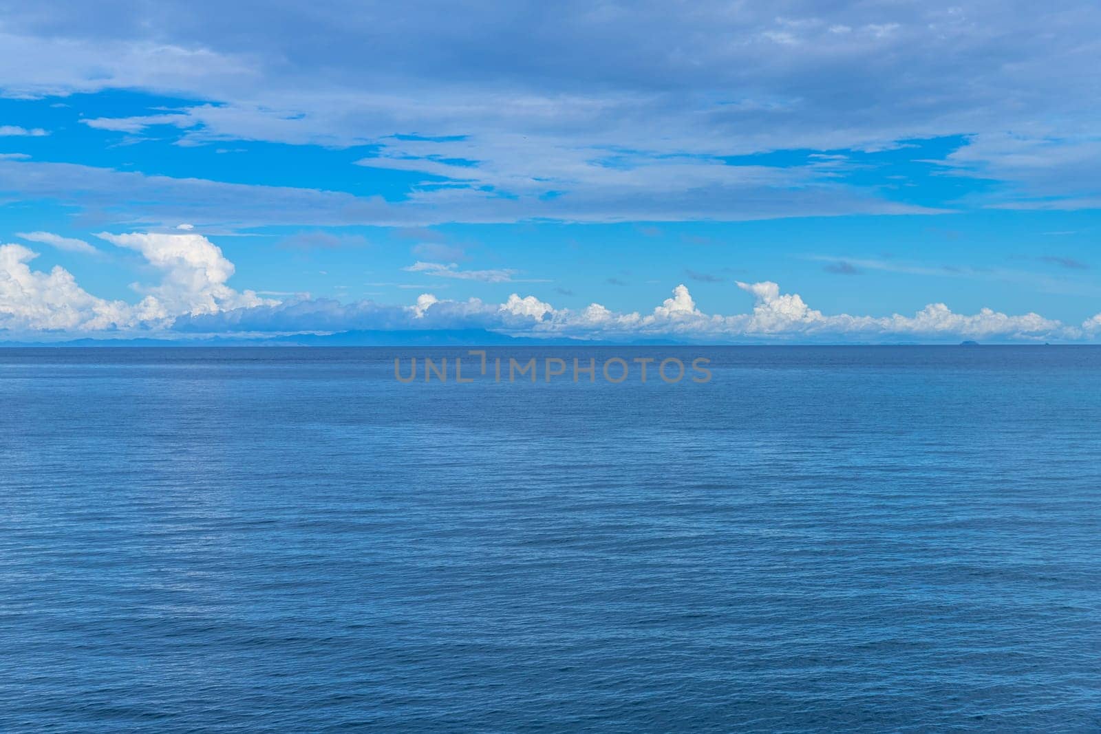 Pacific ocean view from a ship in the coast of Nacula island, Fiji