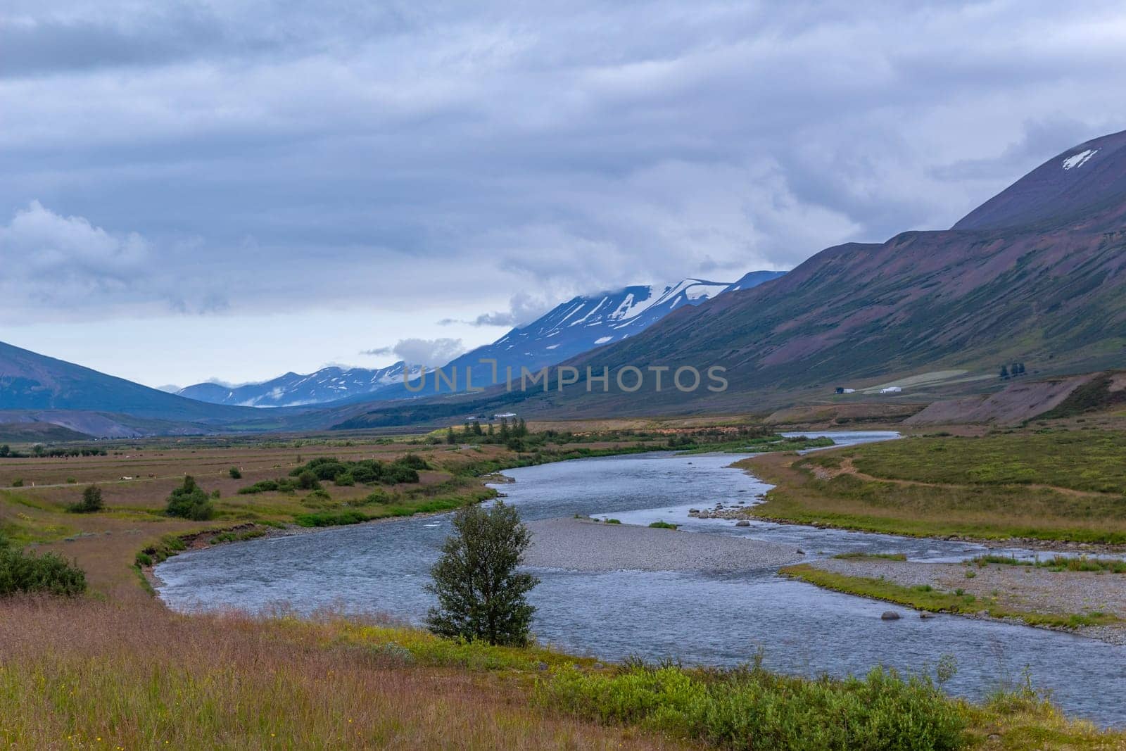 Coastal landscape near Olafsfjordur in Iceland