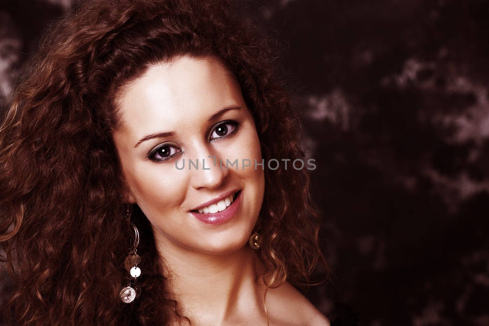 an young beautiful woman close up portrait