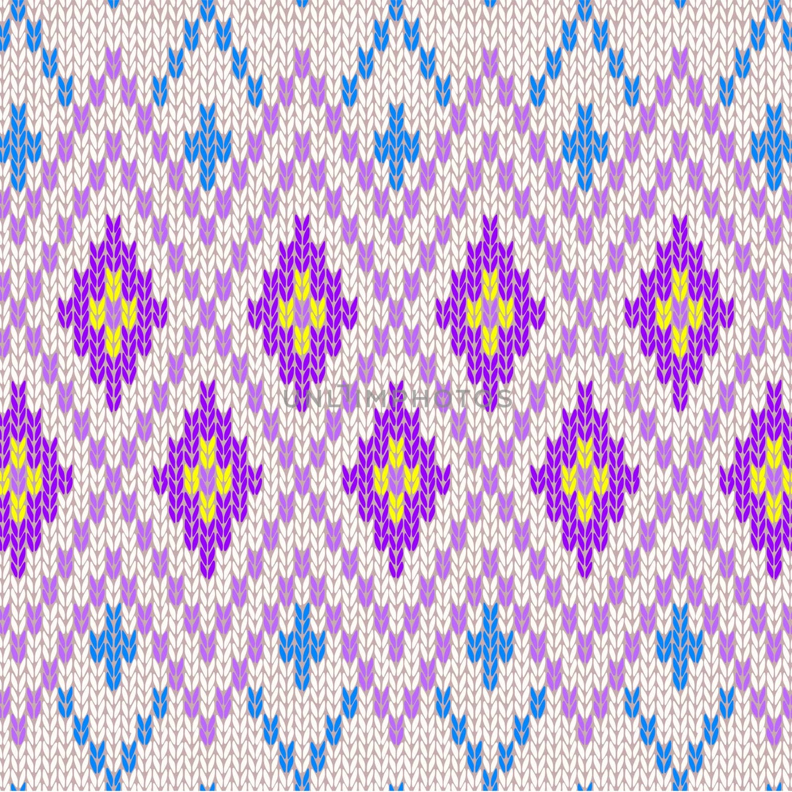 Seamless Pattern. Knit Woolen Trendy Ornament Texture. Fabric Color Tracery Background