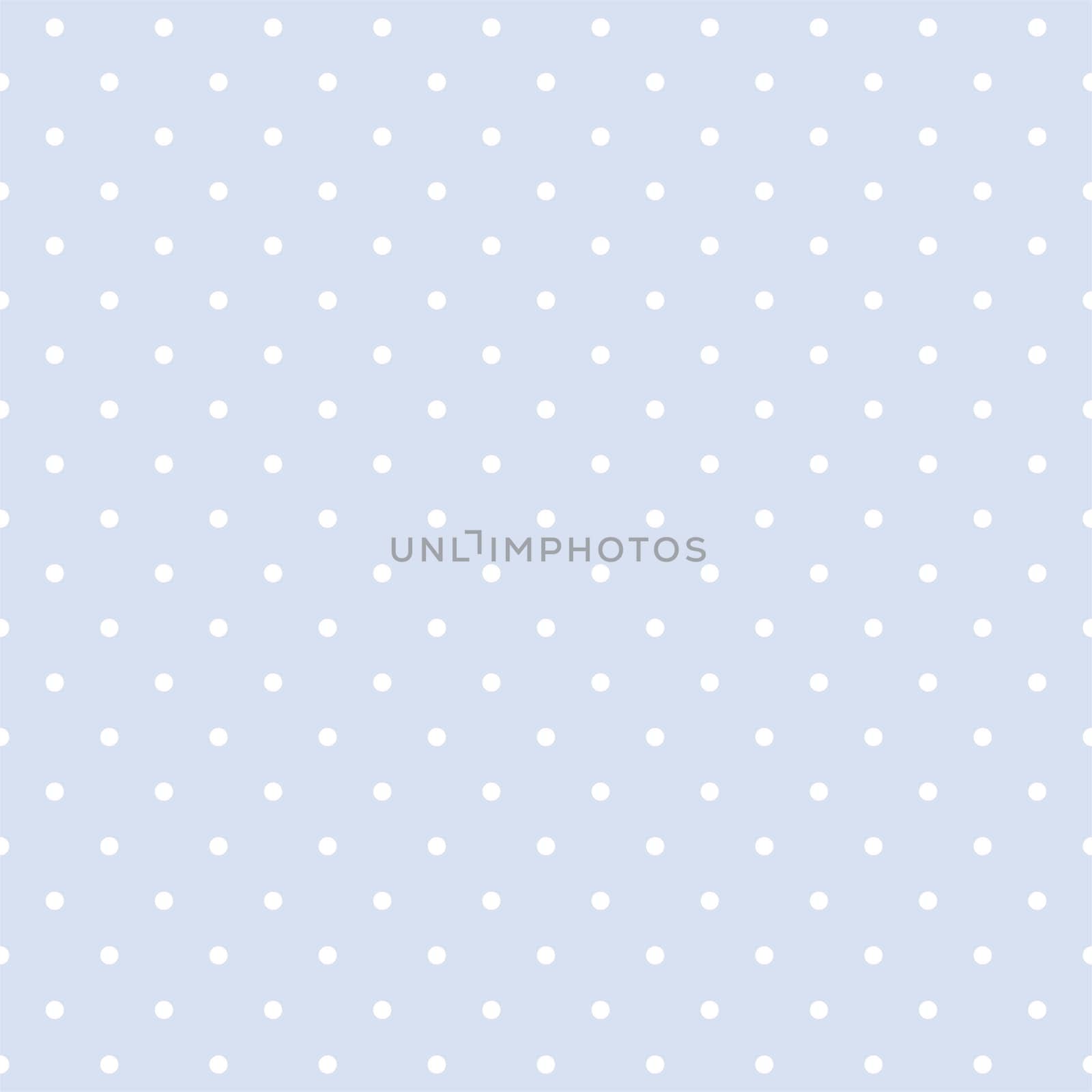 Seamless vector pattern with white polka dots on a sweet pastel blue background. For web design, desktop wallpaper, card, invitation, wedding, baby shower, album, background, decoration or scrapbook