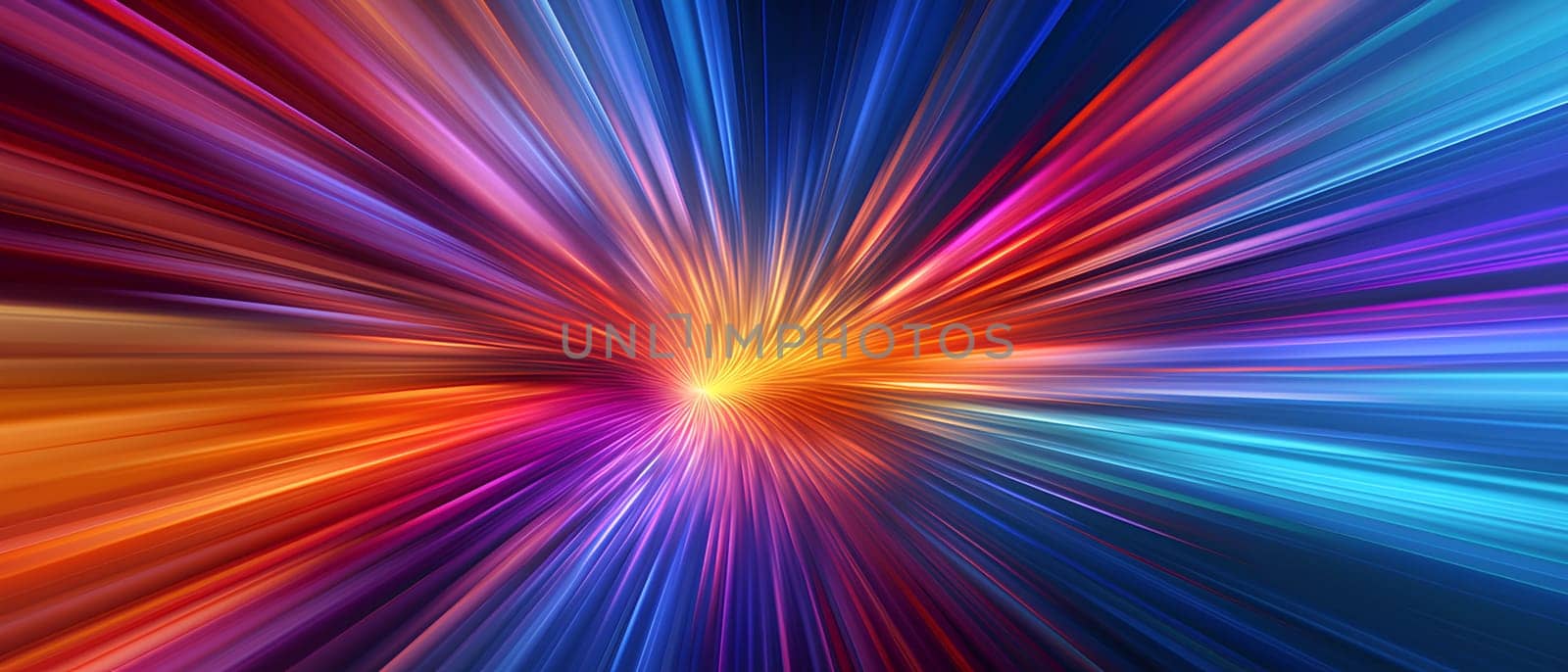 Stunning abstract spectral image. Mesmerizing 3D colorful abstract visualizations gives a feeling of heading towards the future or can be used to capture the audience's attention in a presentation.
