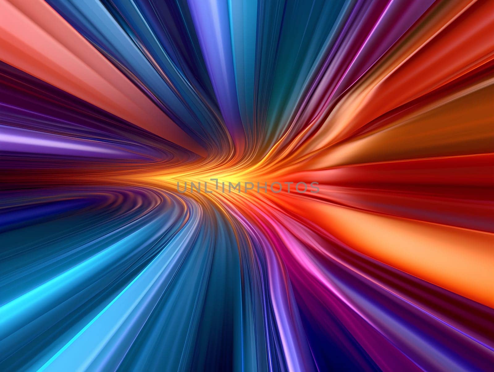 Stunning abstract spectral image. Mesmerizing 3D colorful abstract visualizations gives a feeling of heading towards the future or can be used to capture the audience's attention in a presentation.