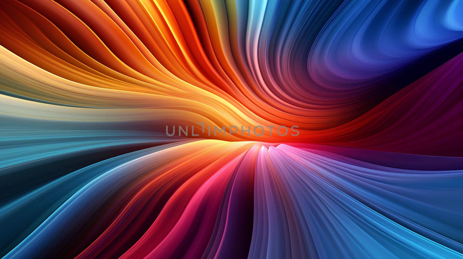 Stunning abstract spectral image. Mesmerizing 3D colorful abstract visualizations gives a feeling of heading towards the future or can be used to capture the audience's attention in a presentation.