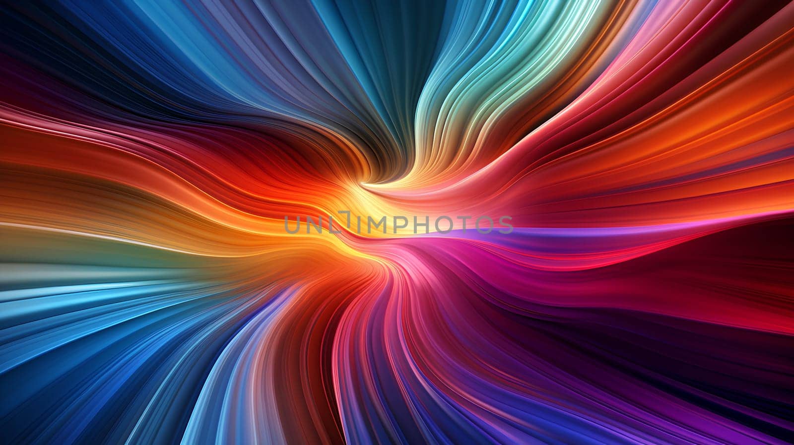 Stunning abstract spectral image. Mesmerizing 3D colorful abstract visualizations gives a feeling of heading towards the future or can be used to capture the audience's attention in a presentation.
