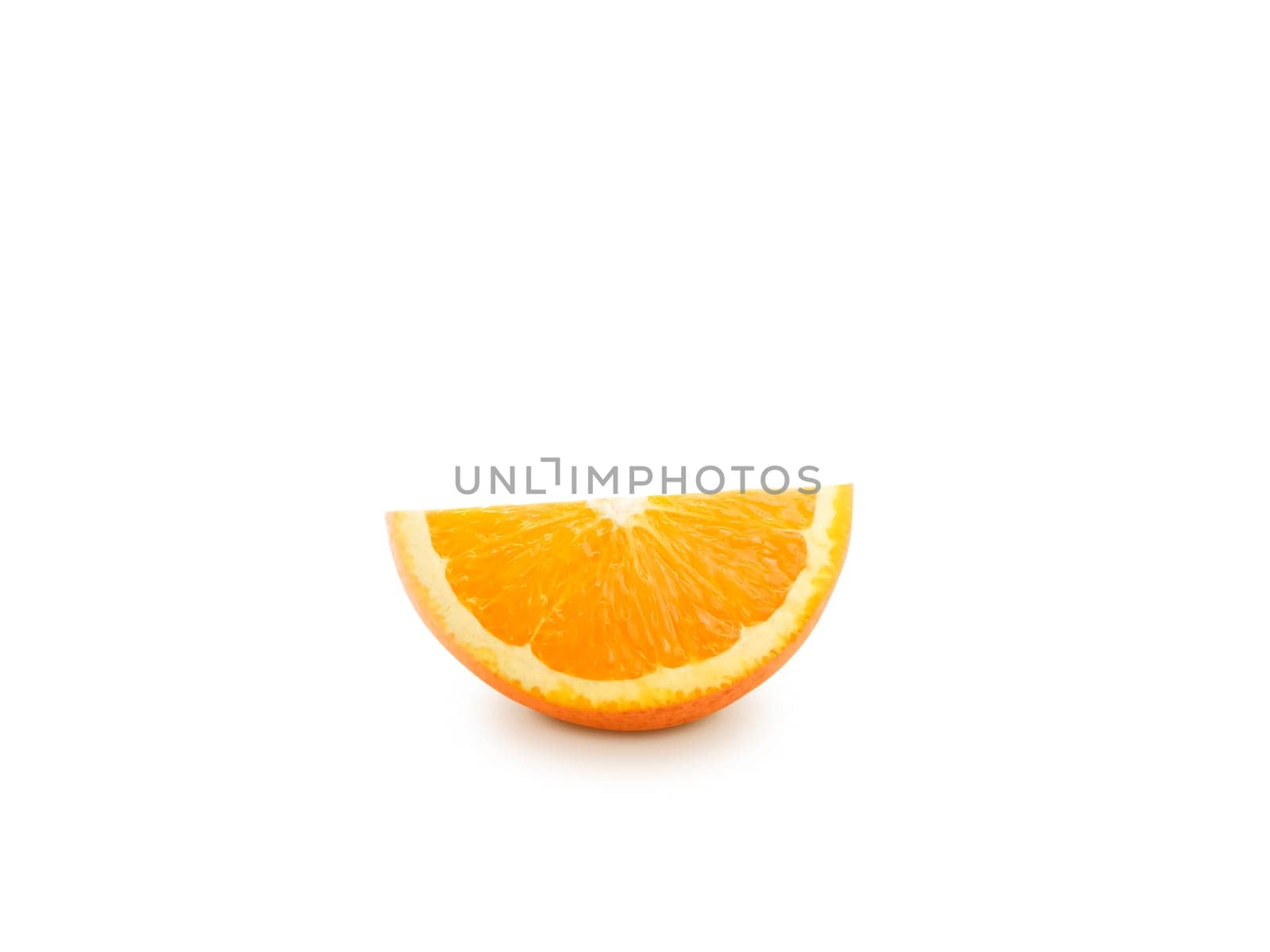 Orange slice on white background