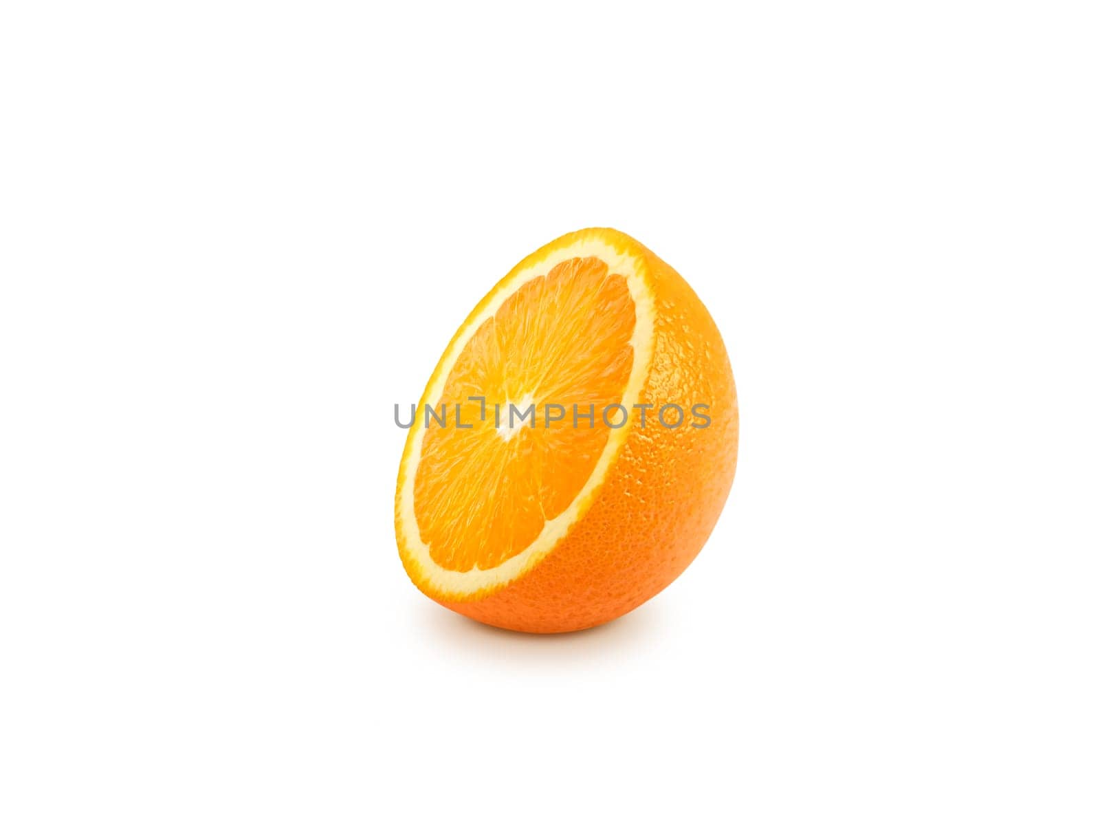 Orange slice on white background