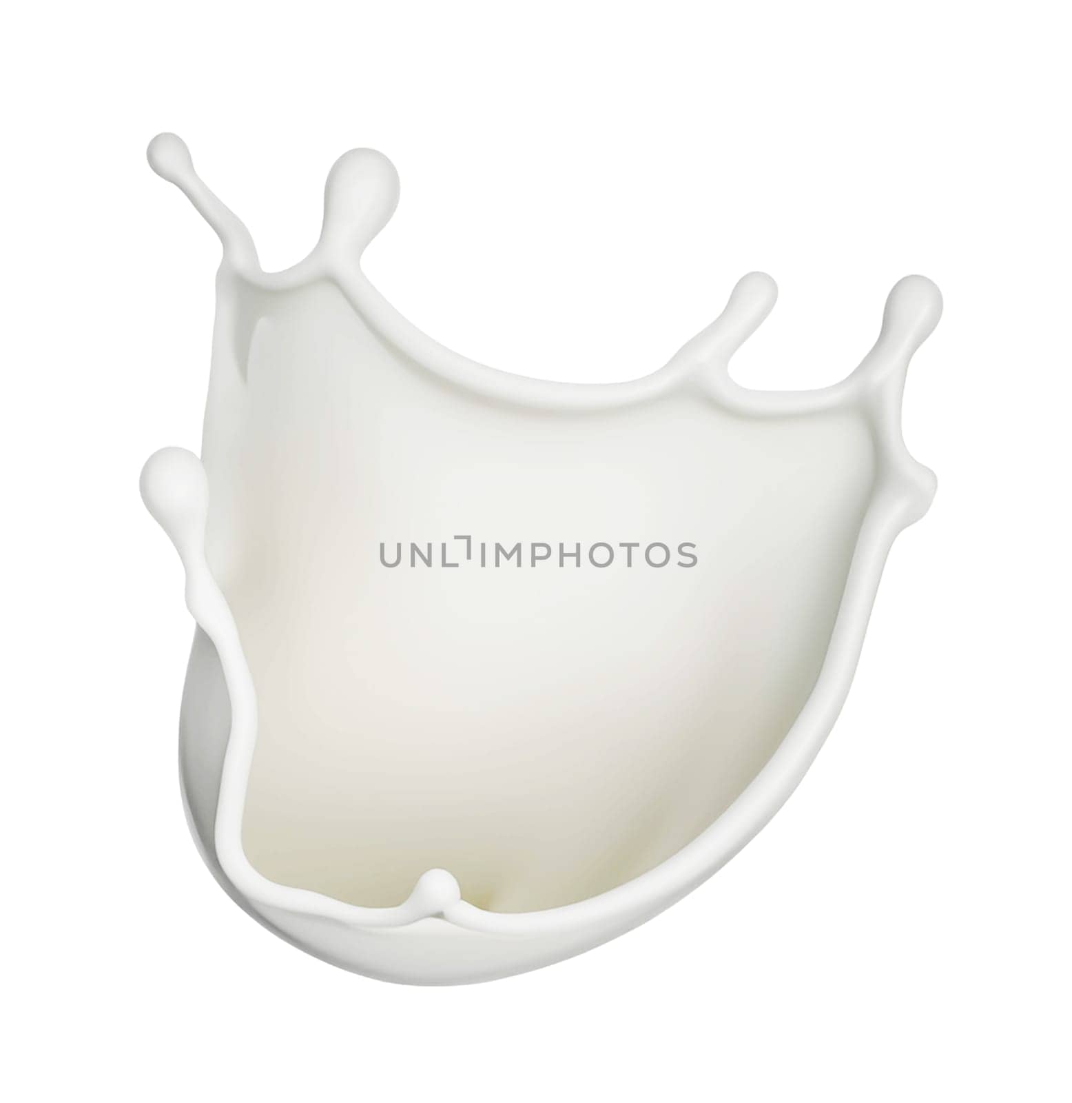Milk splash isolated on white background