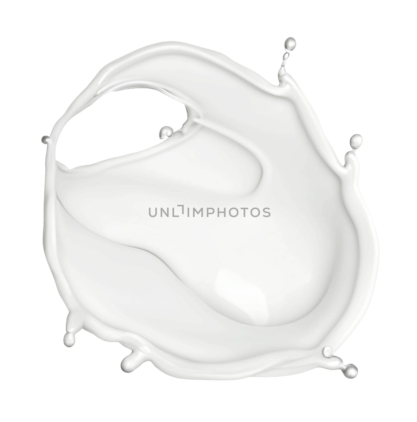 Milk splash isolated on white background