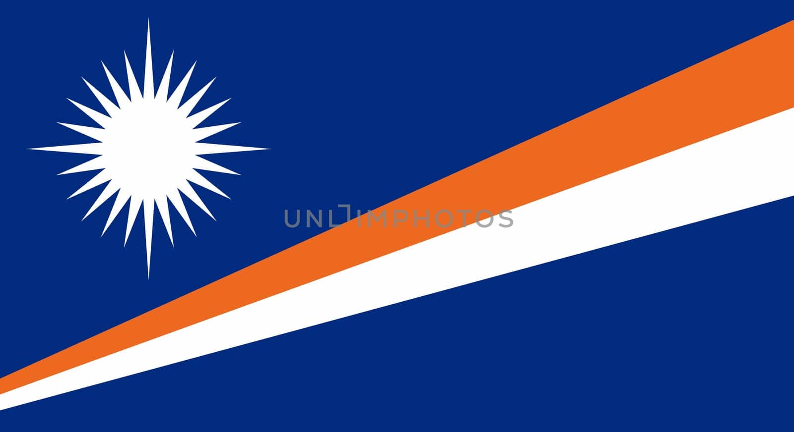 Flag of Marshall Islands. Marshall Islands flag. Fabric Texture. National symbol. Country in Oceania. Republic of the Marshall Islands. illustration. Island country