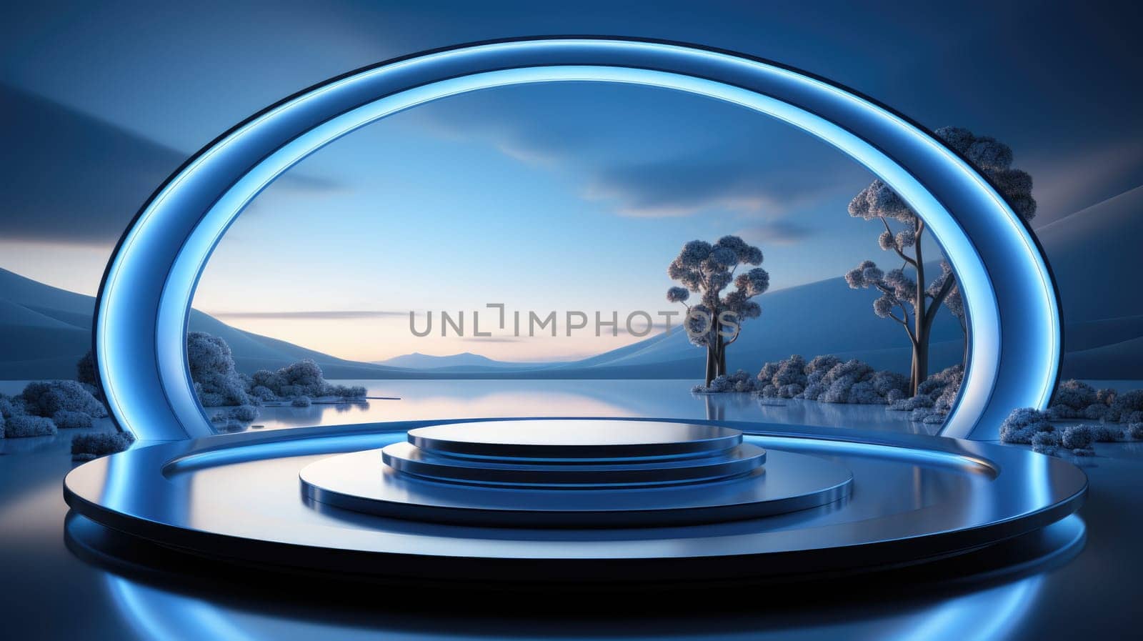 Abstract scene background. Product presentation, mock up, show cosmetic product, Podium, stage pedestal or platform. ai