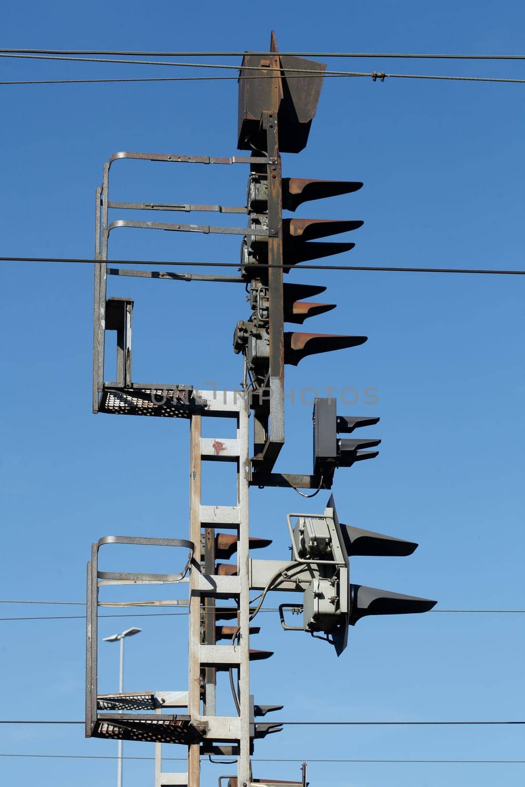 signal mast, signal, railroad, railroad system, Germany, railroad signal