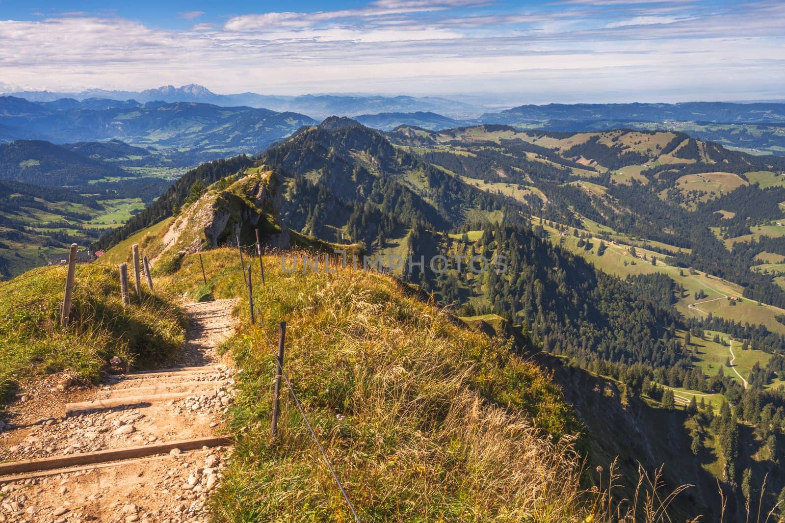 View from the Hochgrat mountain near Oberstaufen (Bavaria, Germany)