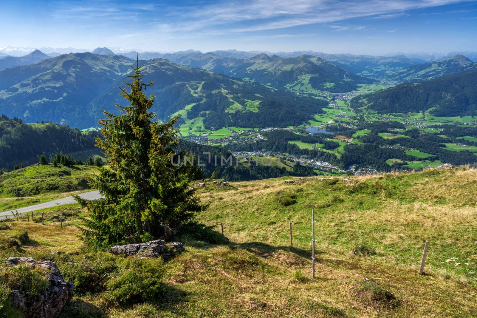 View from the Kitzbüheler Horn mountain in Austria