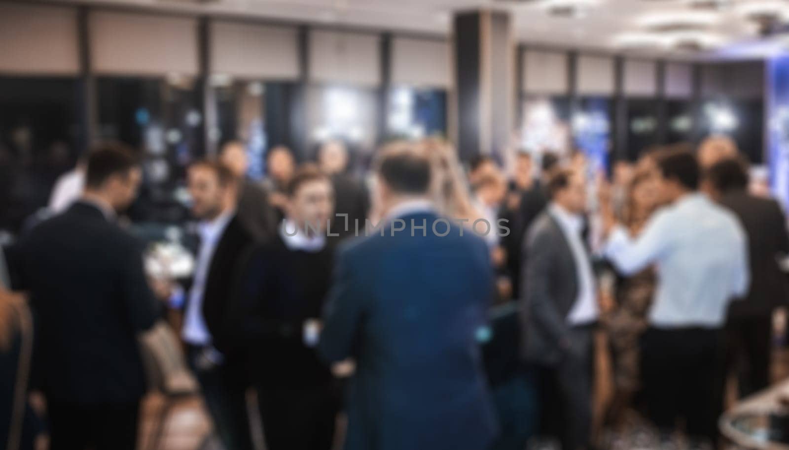 Blurred image of businesspeople at banquet event business meeting event. Business and entrepreneurship events concept.