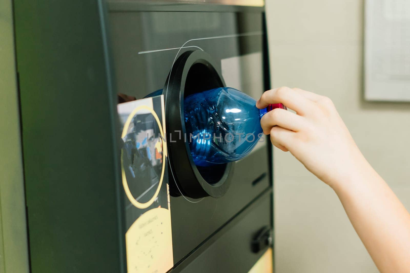 Bottle deposit: recyclable bottle in a store Europe