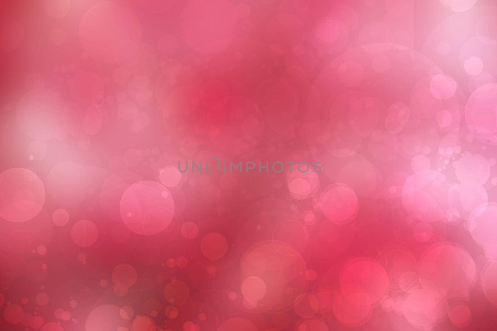 Abstract festive blurred red pink magenta background with light pink bokeh for wedding card or Valentine day.  Romantic textured backdrop with space for your design. Card concept.