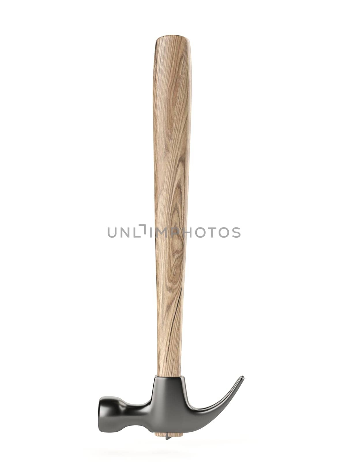 Hand tools hammer 3D rendering illustration isolated on white background