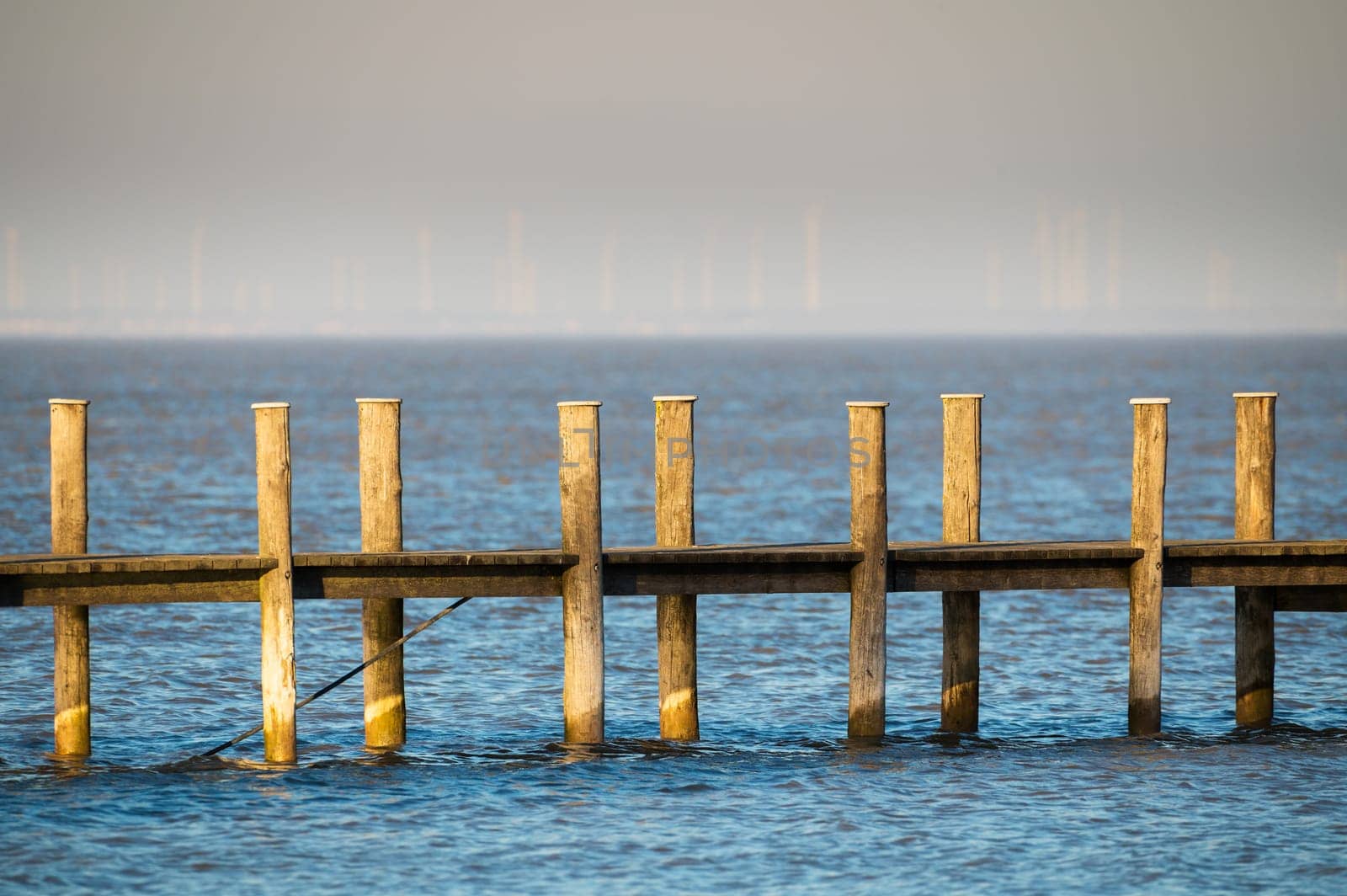 Jetty on lake Neusiedlersee in Burgenland