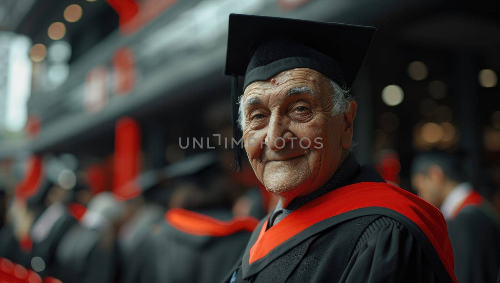 Senior Man Celebrating Graduation