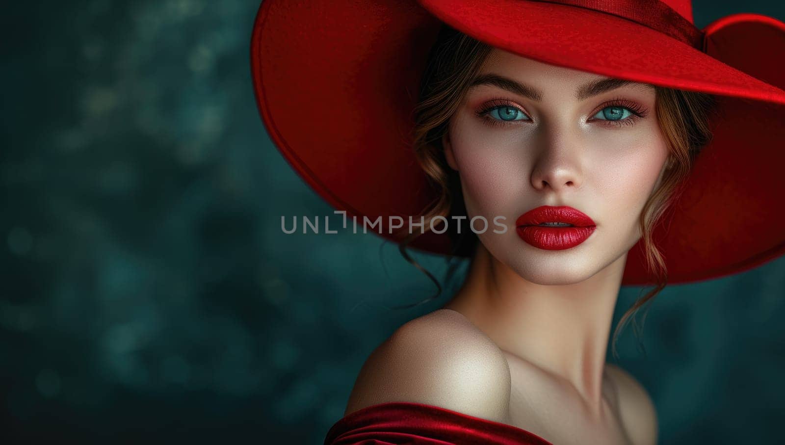 Elegant Woman in Vibrant Red Attire