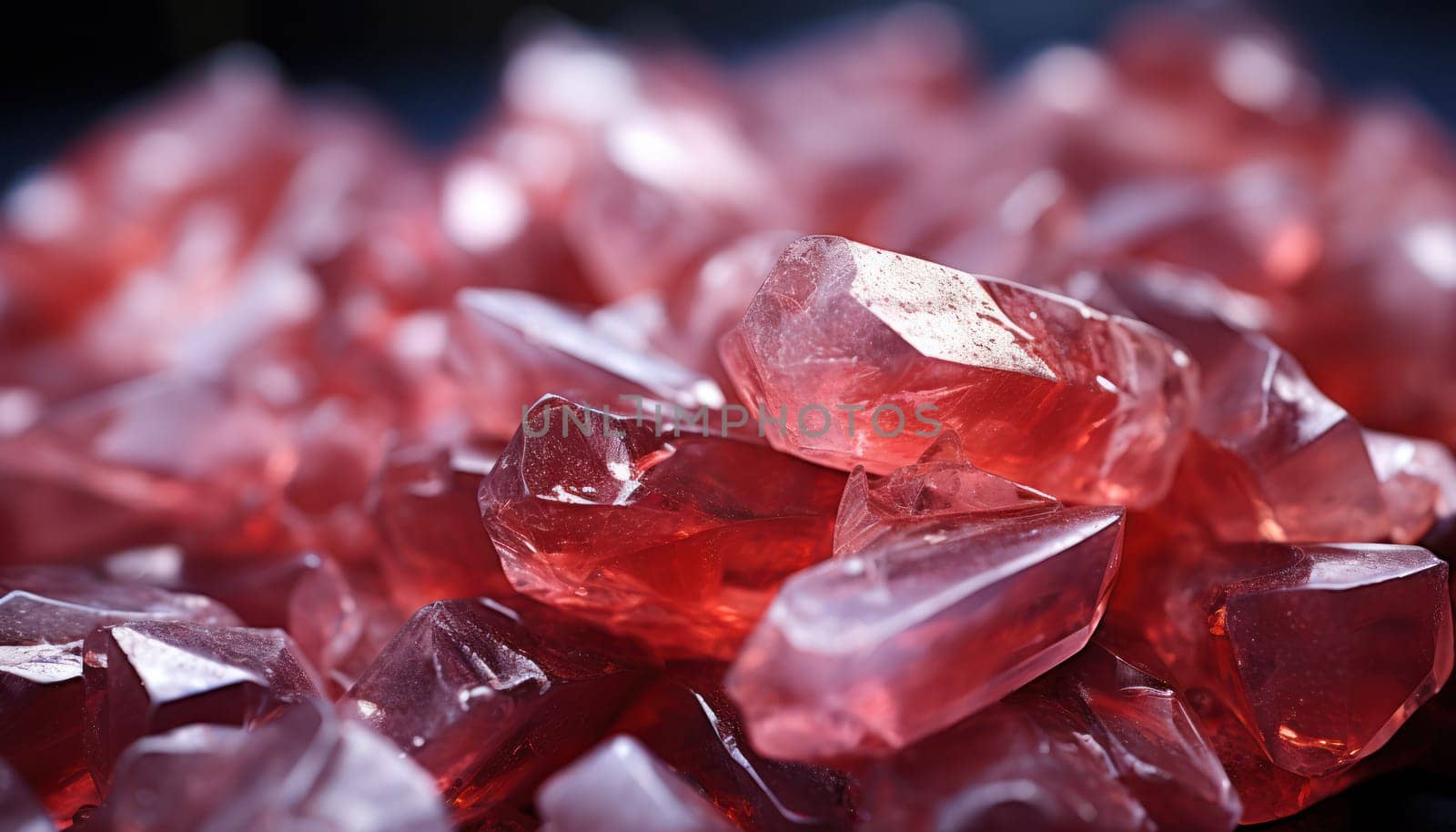 macro image of gem crystals for making jewelry. Rare, expensive pink color.