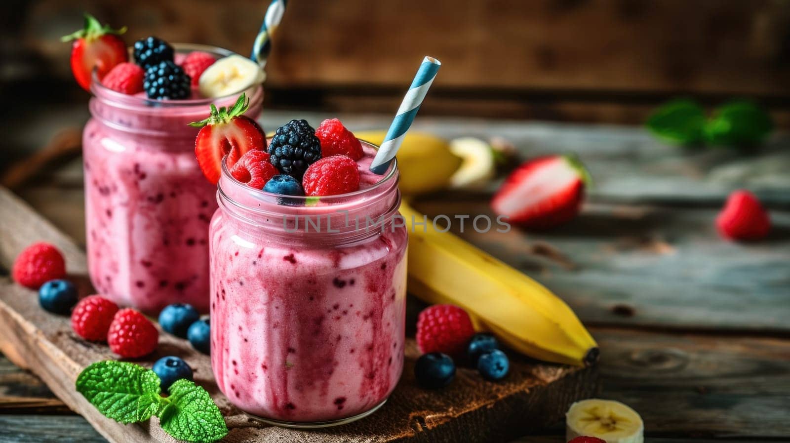 Berry Banana Smoothie.Healthy blueberry smoothies Good for Weight Loss.