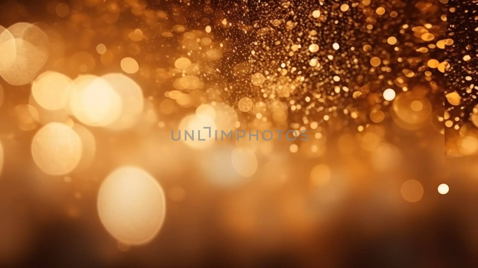 Sparkling Golden Bokeh Light Background.Elegant abstract background with bokeh defocused lights