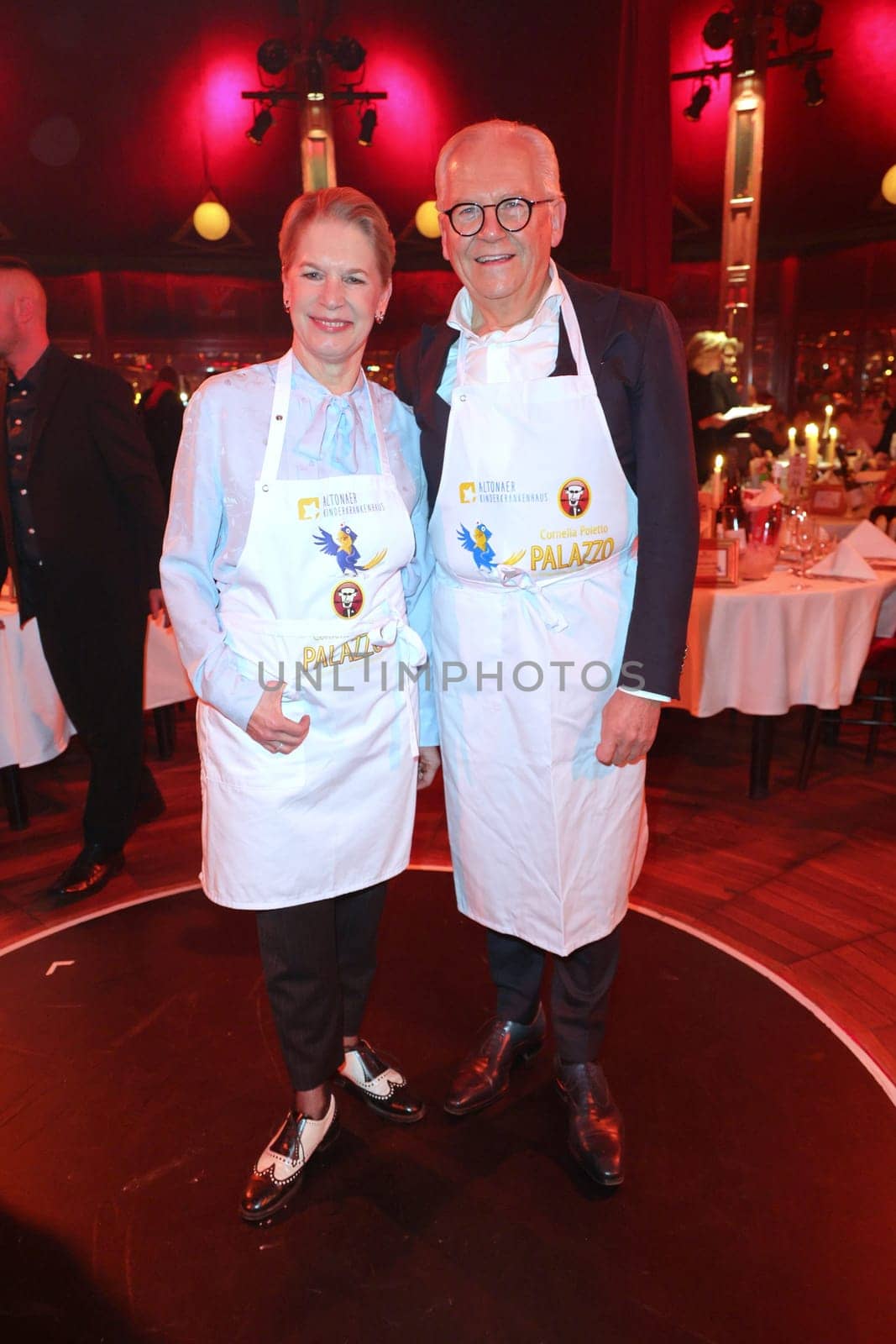 Rüdiger Grube,Cornelia Poletto,Charity evening for the benefit of the air port of the Altona Children's Hospital at Cornelia Polotto's Palazzo at the Horner Rennbahn,Hamburg,31.01.2024