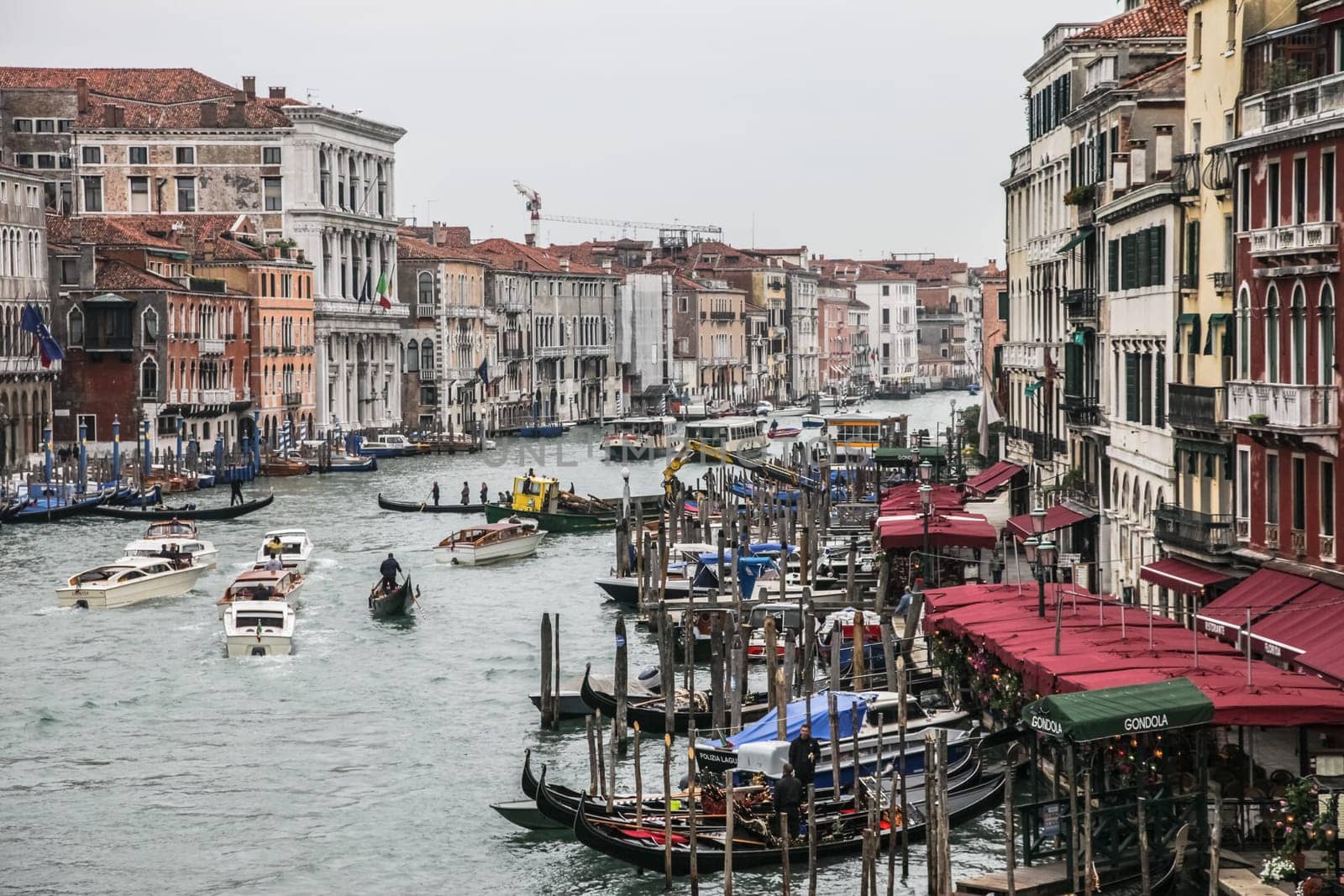 Venice, Italy - May 29, 2016: Venice in Italy, the architecture of the city, Venice is a popular tourist destination of Europe.