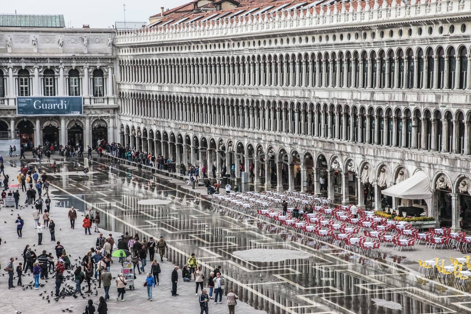 Venice, Italy - May 29, 2016: Venice in Italy, the architecture of the city, Venice is a popular tourist destination of Europe.