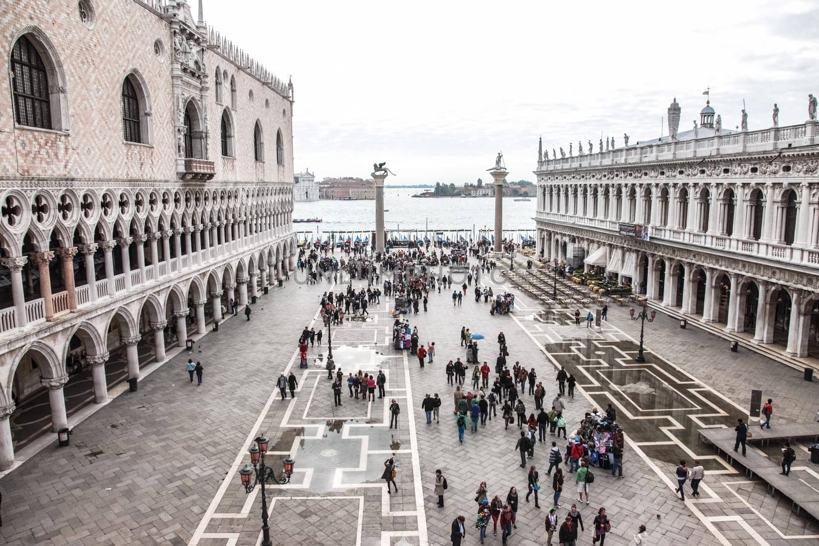 Venice, Italy - May 29, 2016: Venice in Italy, the architecture of the city, Venice is a popular tourist destination of Europe.