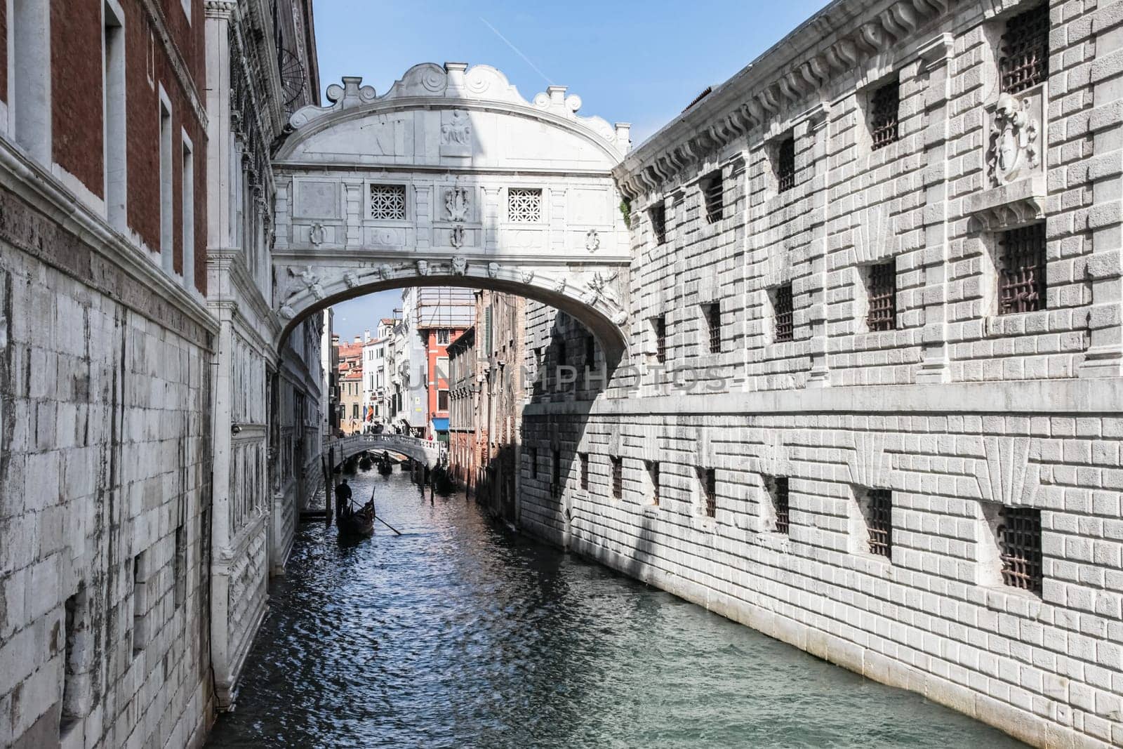 Venice, Italy - May 29, 2016: Venice in Italy, the architecture of the city, Venice is a popular tourist destination of Europe.