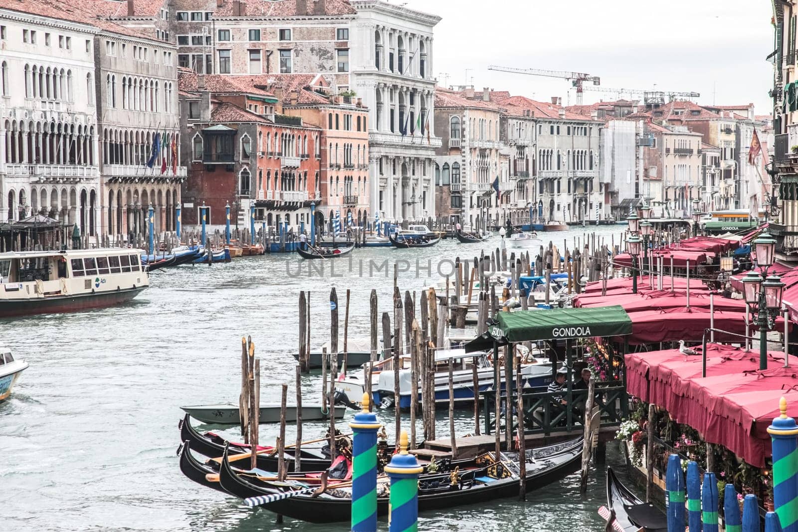 Venice, Italy - May 29, 2016: Venice in Italy, the architecture of the city, Venice is a popular tourist destination of Europe.