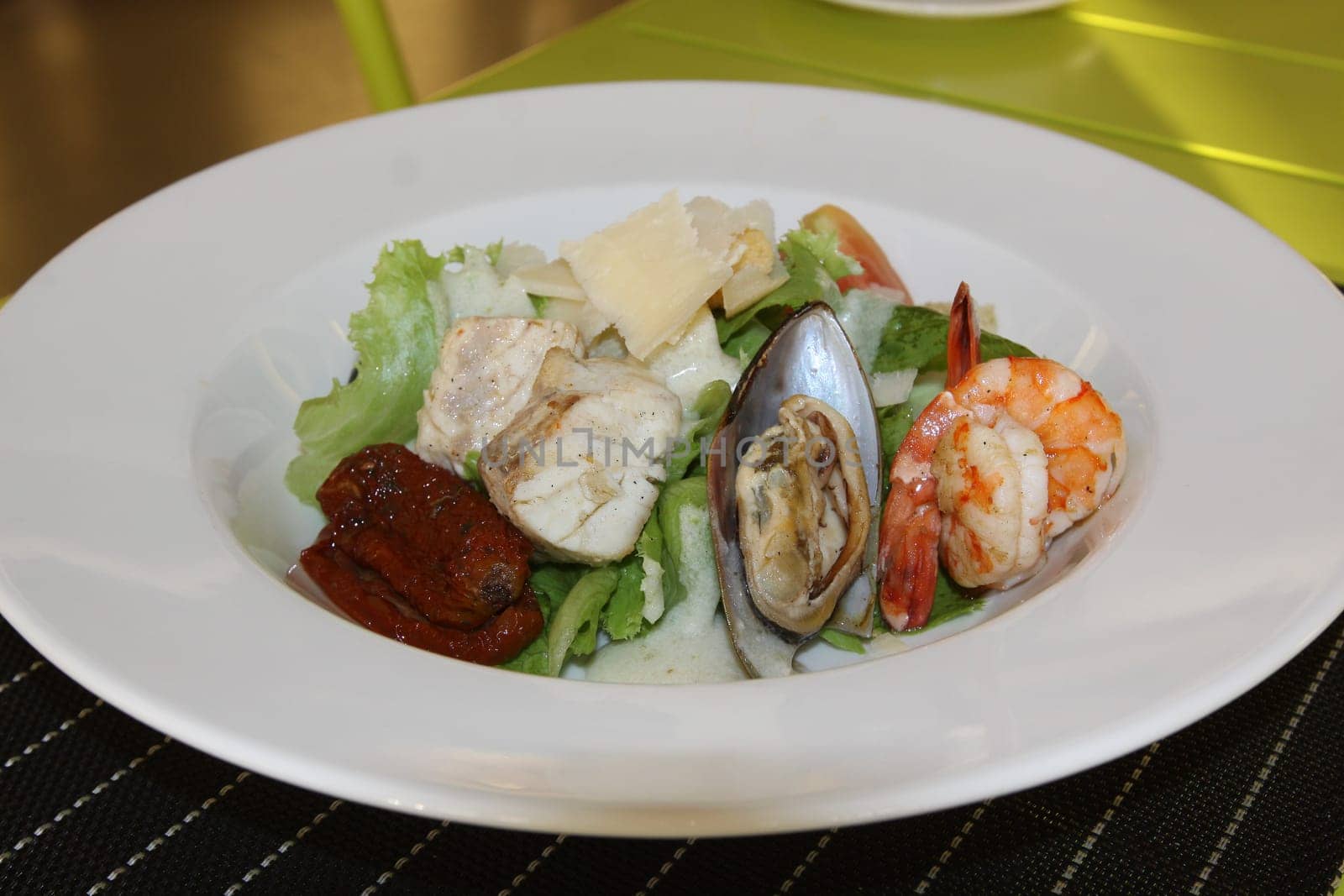 Restaurant menu. Dishes which give at restaurants. Salads, second courses, pizza and other.