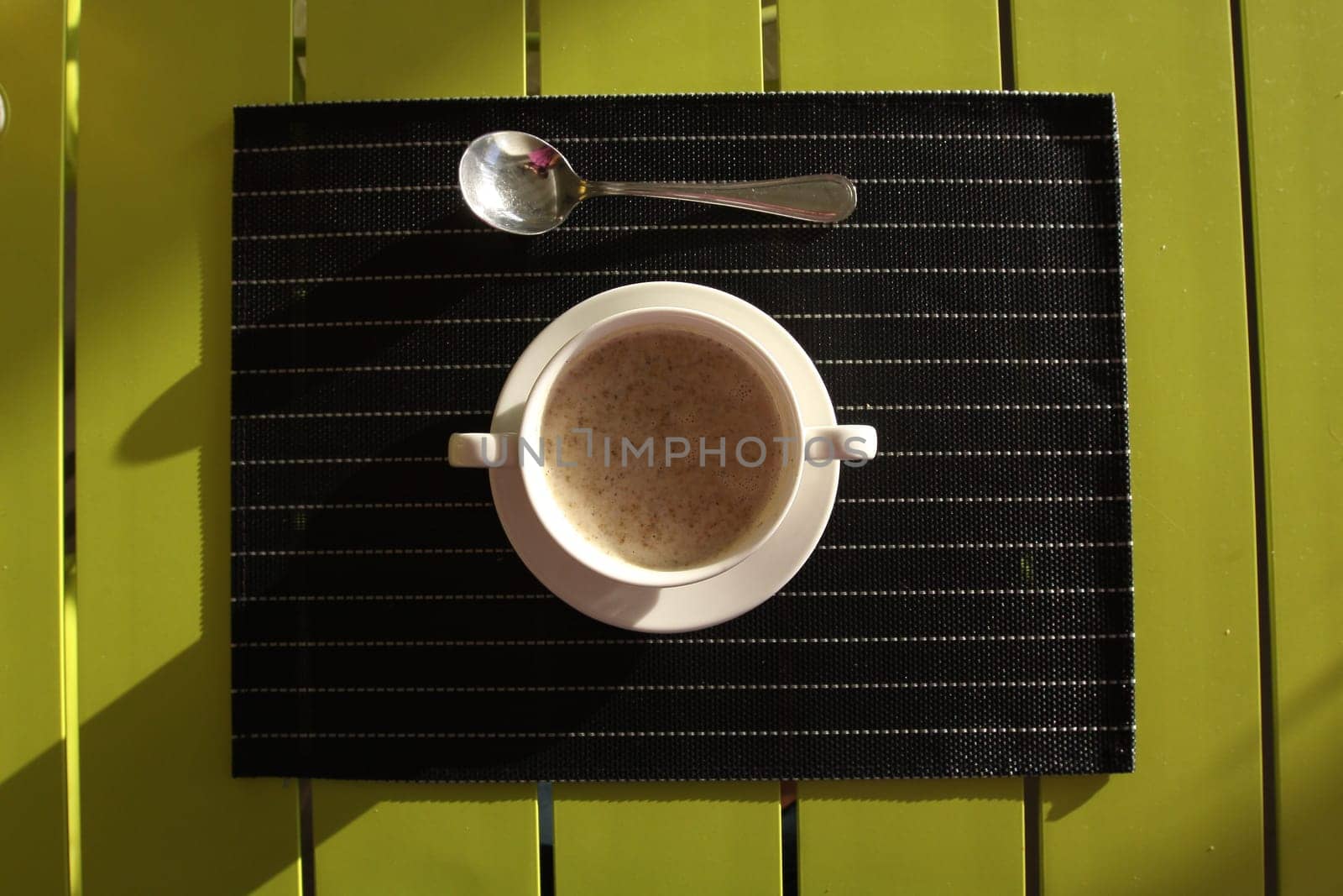Restaurant menu. Dishes which give at restaurants. Soup in the cup