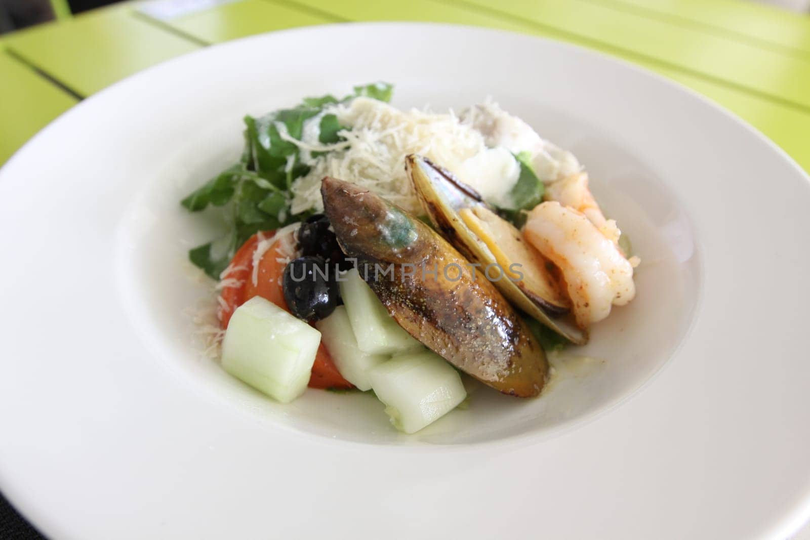 Restaurant menu. Dishes which give at restaurants. Salads, second courses, pizza and other.