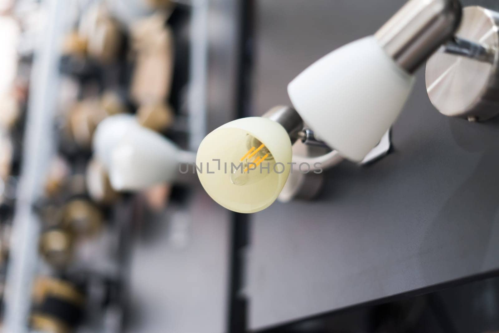 Amount of lamps on sale in the store, shop