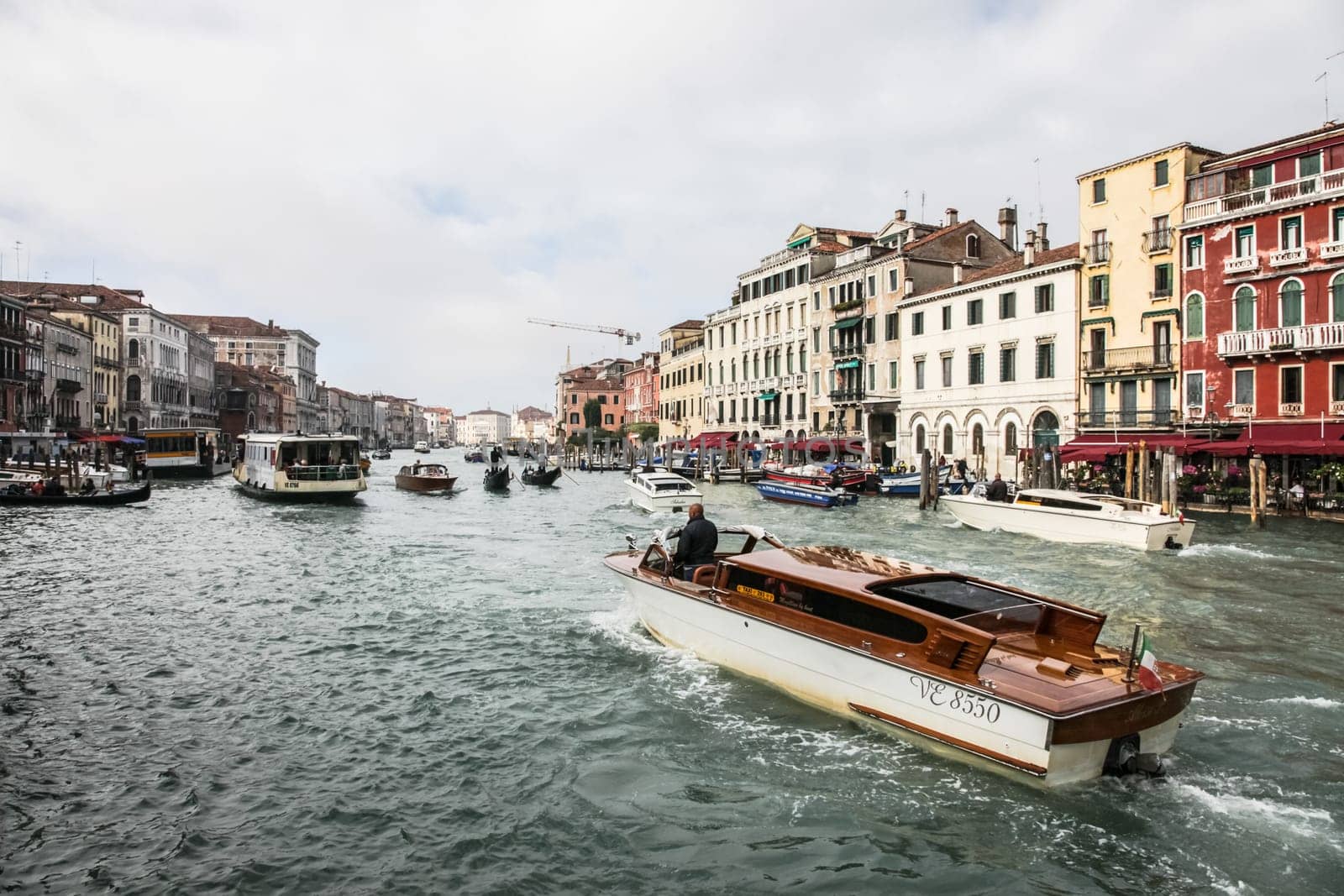Venice, Italy - May 29, 2016: Venice in Italy, the architecture of the city, Venice is a popular tourist destination of Europe.