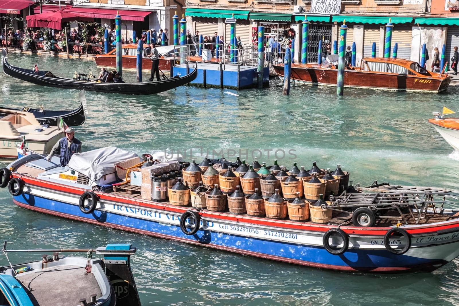 Venice, Italy - May 29, 2016: Venice in Italy, the architecture of the city, Venice is a popular tourist destination of Europe.