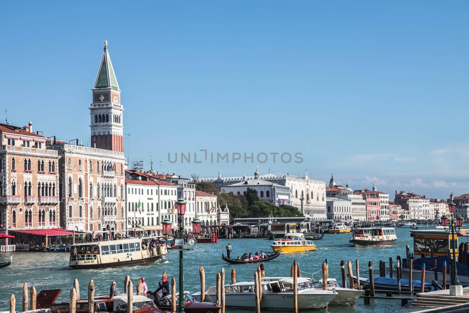 Venice, Italy - May 29, 2016: Venice in Italy, the architecture of the city, Venice is a popular tourist destination of Europe.