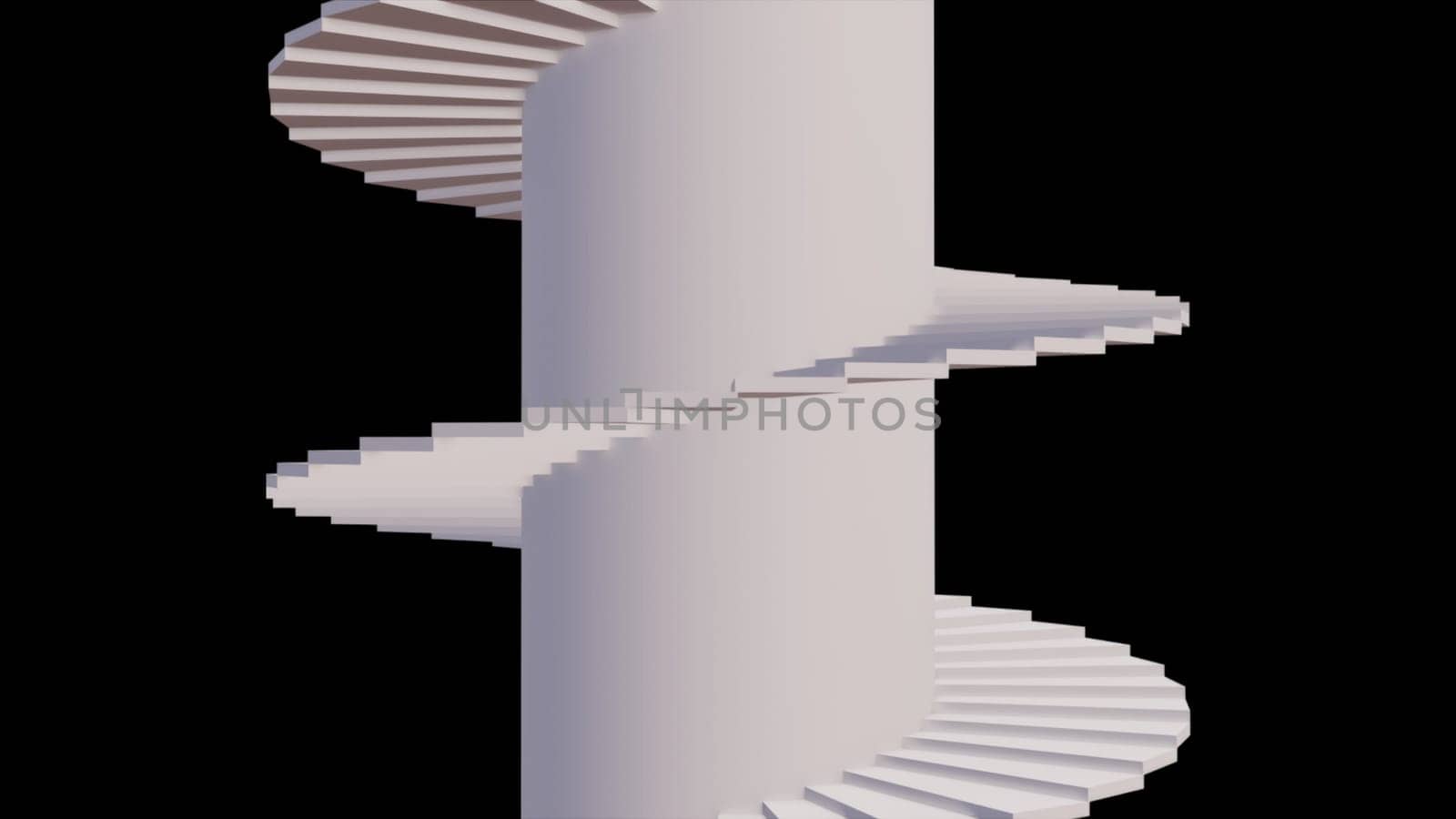 3d render spiral staircase. Computer generated