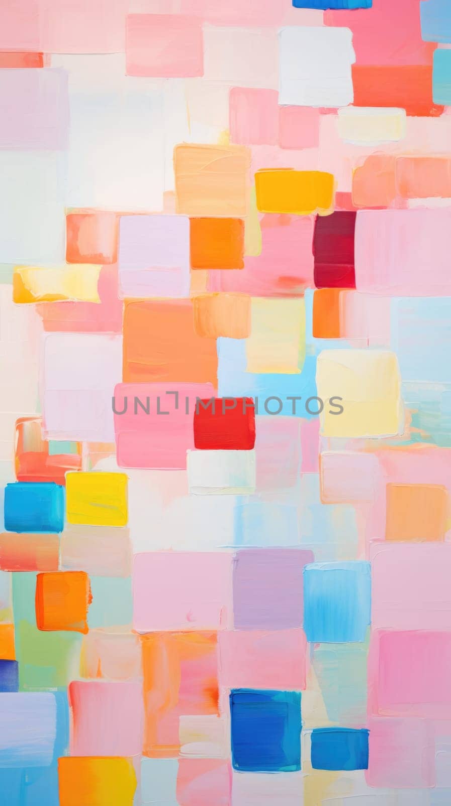 fun colorful squares tile art, ai