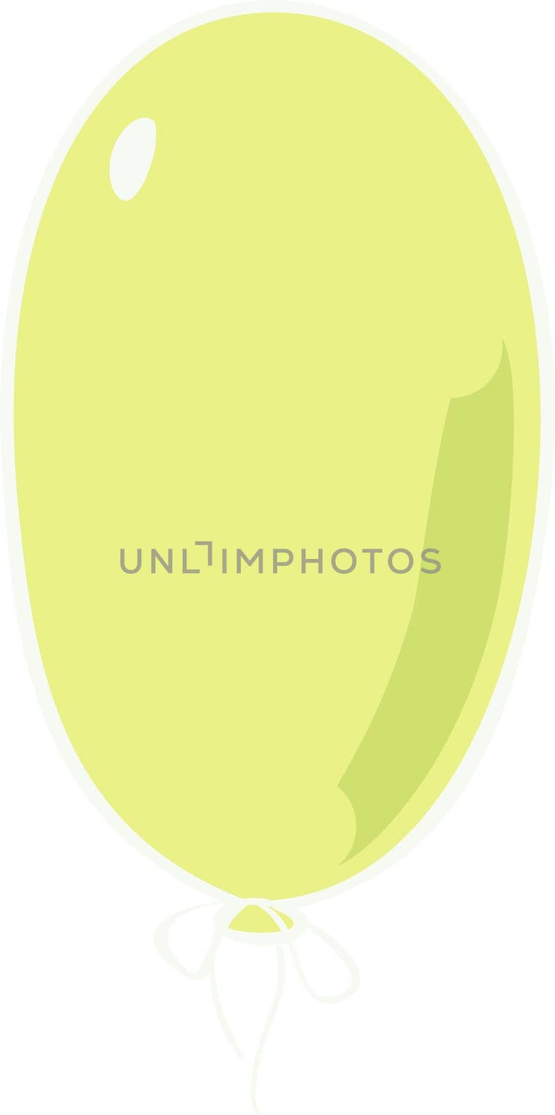 Texture or background.Yellow oblong gel balloon isolated on white background